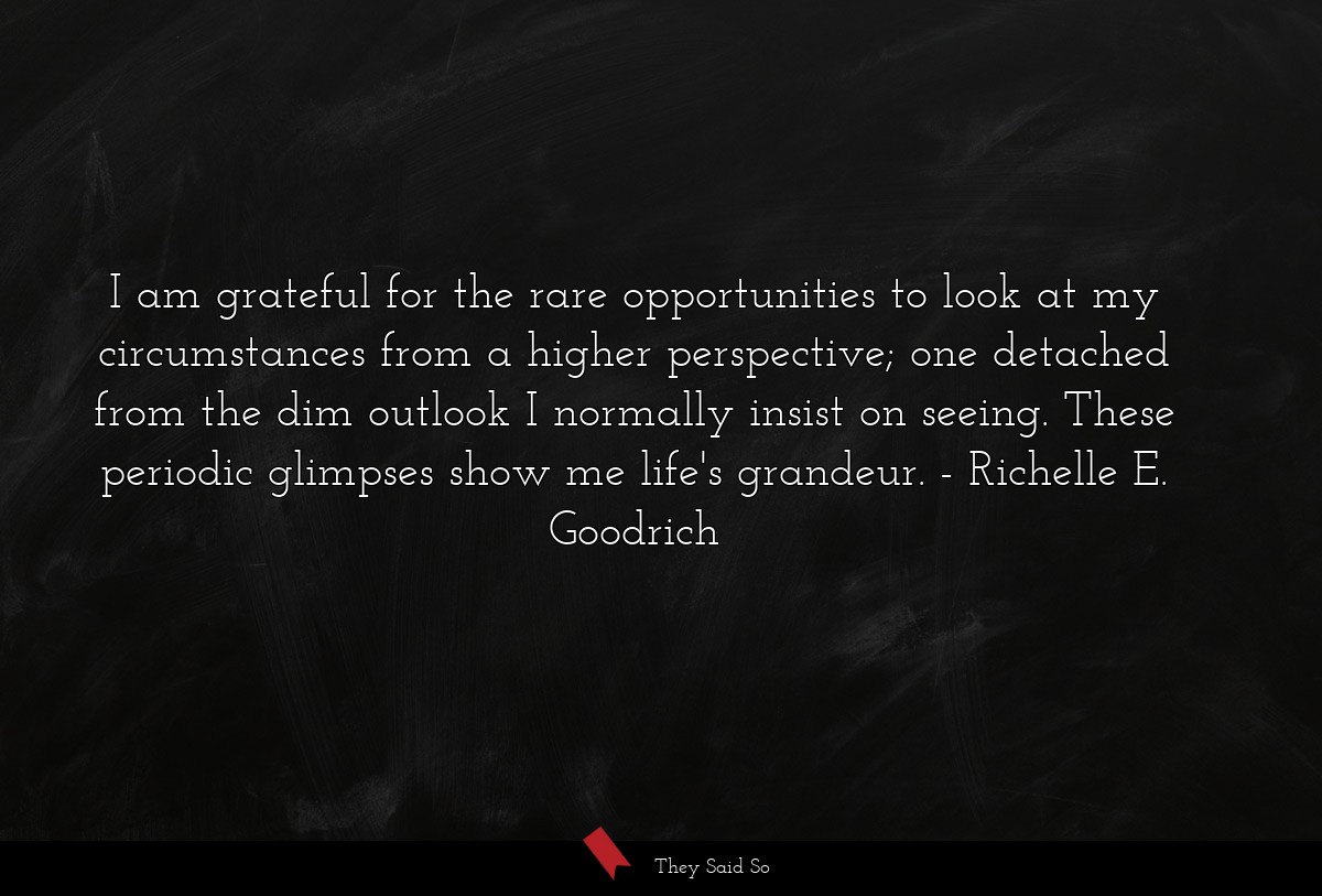I am grateful for the rare opportunities to look... | Richelle E. Goodrich