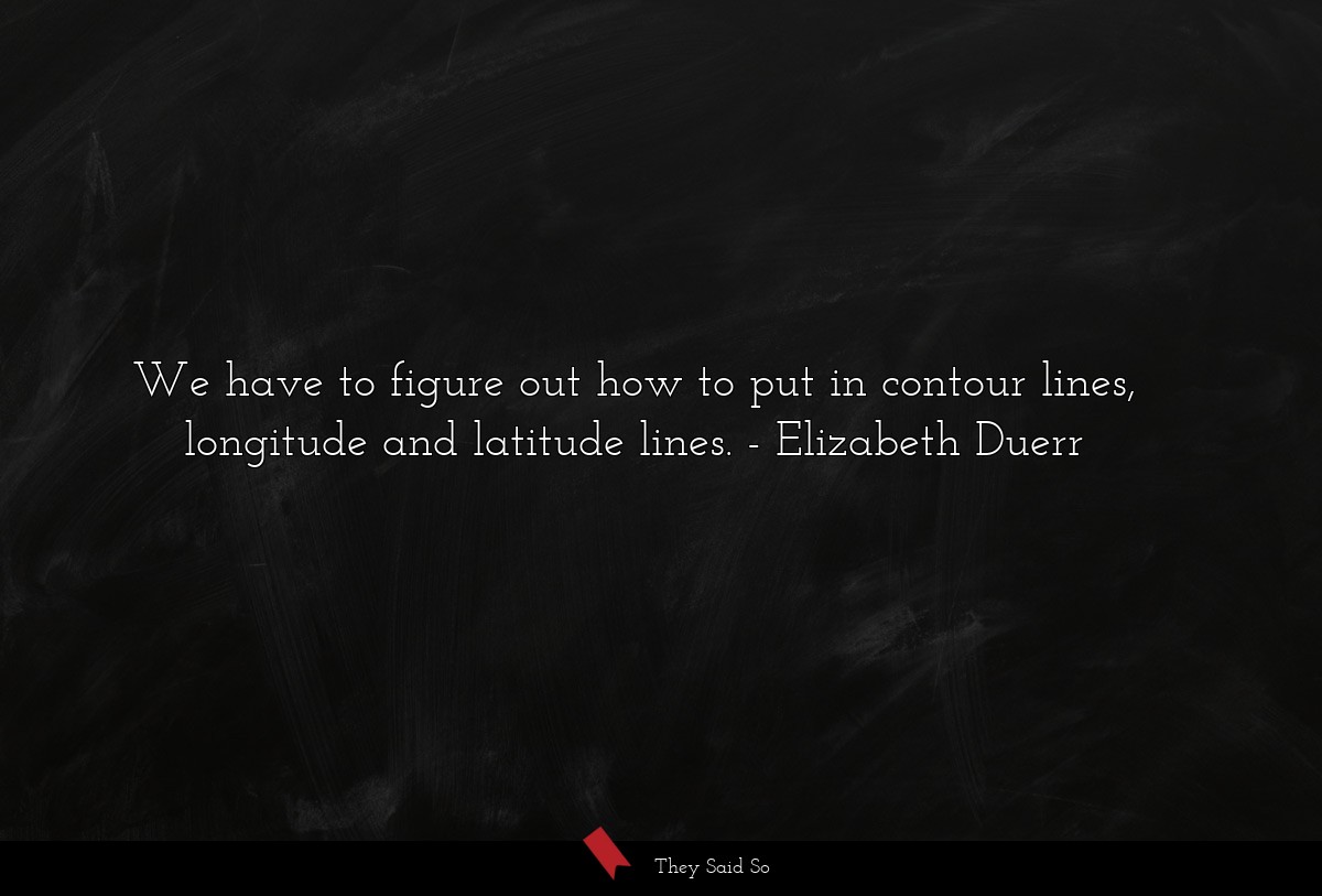 We have to figure out how to put in contour lines, longitude and latitude lines.